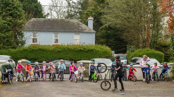 The Dunmanway Family Resource Centre organised a kids cycling camp last week for children ranging from three to thirteen-years-old. The children played lots of cycling games with the focus on cycling proficiency and having fun. (Photo: Andy Gibson)