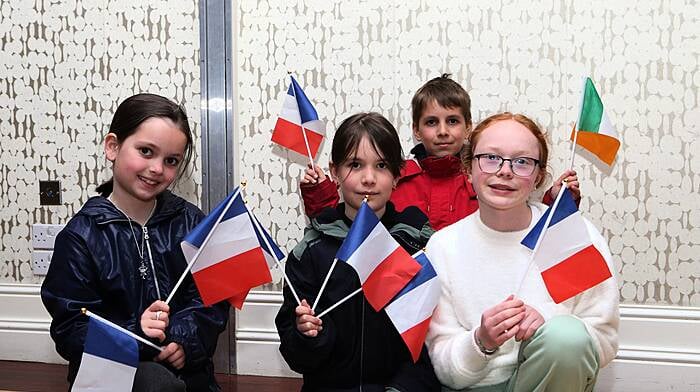 Juliette, Estelle Rose, Alexandre Jean and Katie Alexander celebrated the 10th anniversary of Schull and Le Guilvinec Twinning at the Schull Harbour Hotel.  (Photo: Carlos Benlayo)