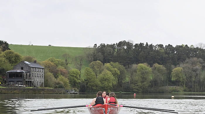 The Kilmacsimon Rowing Club recently launched their hosting of the Irish Coastal Rowing Championships at their clubhouse.   (Photo: Martin Walsh)