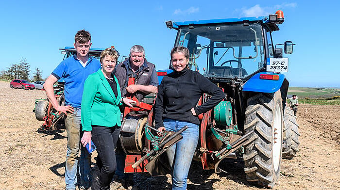 Noel, Rose, Jimmy and Ellen Nyhan from Ballinspittle at the Clonakilty ploughing match, which was the seventh and final ploughing match as well as the county final in 2024 in the Cork West region and which was held on the lands of John Sutton, Rocksavage, Clonakilty. Noel won the U28 conventional class and Ellen won the ladies conventional class. All four have previously competed and won medals at the All-Ireland ploughing match.   (Photo: David Patterson)