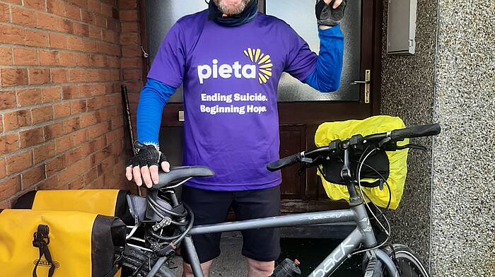 Grandfather Bobby Murray from Blarney has set off on his bicycle to Northern China, a journey that is set to take him 18months.  Bobby is doing the cycle to raise funds for Pieta House and in memory of his partner who died by suicide 33 years ago.   (Photo: Red FM)