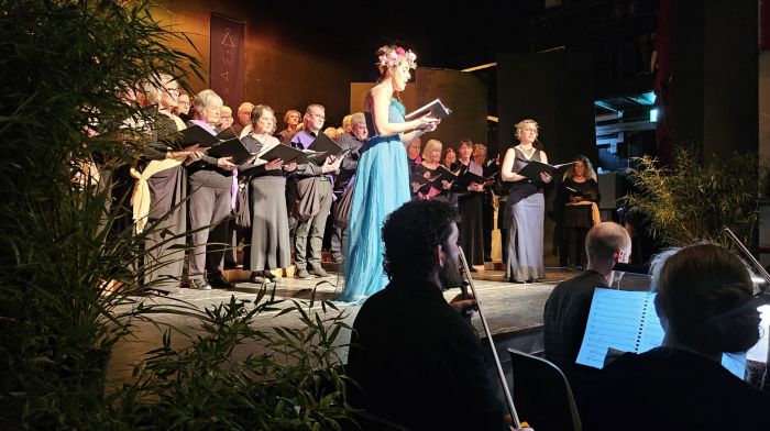 The West Cork Choral Singers, directed by Susan Nares, performed Henry Purcell’s Dido and Aeneas with a nine piece ensemble of West Cork musicians and four professional soloists singing the principal roles.