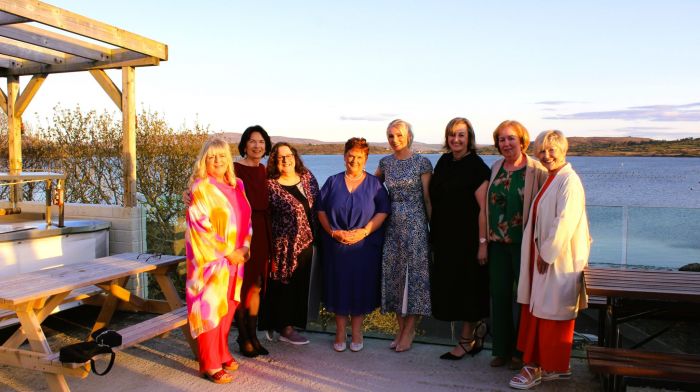 At a function to wish the best of luck to recent retirees of Castletownbere Community Hospital were (from left): Rose O’Driscoll, Mary Green, Mary Ring, Catherine O’Sullivan, Susan Power, Caroline O’Driscoll, Mary Claire O’Sullivan and Margaret Harrington. Susan Power and Mary Ring have taken up new positions within the health board.