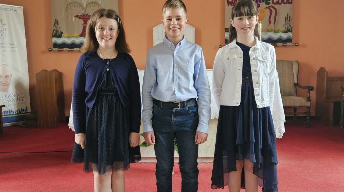 Abigale Harrington, Jason Harrington and Erica Murphy made their Confirmation on May 2nd at St Michael’s Church on Bere Island.