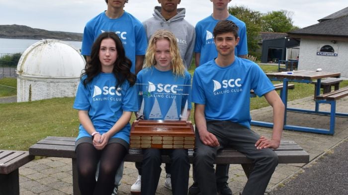 SCC2 Bronze

Back l-r Coey Scannell, Fionn Keogh, Dylan O’Driscoll

Front l-r Robyn Whelton, Emily Drinan, Jacob Collins

The Schull CC team racing team, SCC 1, won the Irish Schools’ Team Racing National Championship final over the weekend. The two day event was hosted by Bantry Bay Sailing Club, and was a great success for the sailors from Schull Community College who bagged first and third place in the national competition. Congratulations to all the sailors, mentors, teachers and parents who were involved behind the scenes of this success.  SCC 1 team members were; Ryan O’Driscoll, Lucy Copithorne, Silvia Abella Garrido, Killian Power, Daniel Copithorne and Heidi Hogan and SCC 2 were; Coey Scannell, Fionn Keogh, Jacob Collins, Dylan O’Driscoll, Robin Whelton and Emily Drinan.