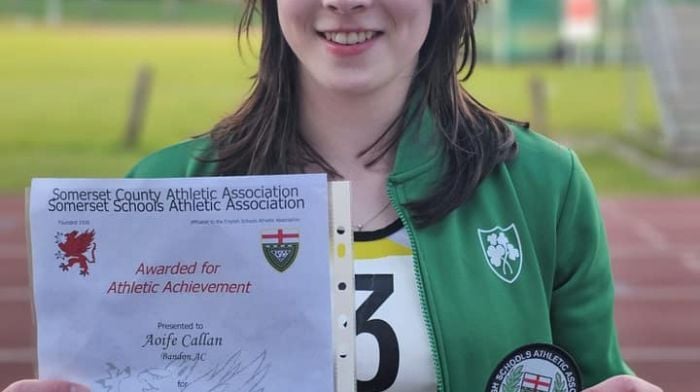 Aoife Callan took part in the Somerset Schools Athletic Association combined events where she achieved several personal bests.