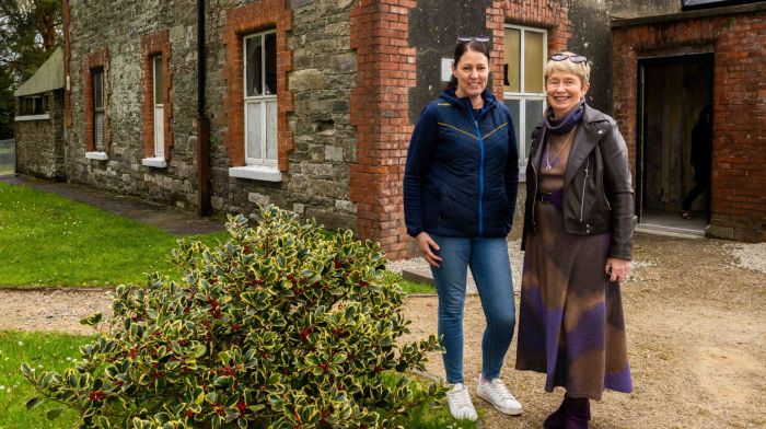 Clare O'Callaghan and Margaret O'Donovan, vice-chairs of the Station House committee, attending the Beda Community Hall’s club day which was held recently to showcase all the clubs and organisations in the area.  (Photo: Andy Gibson)