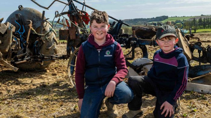 Michael and JT O'Driscoll from Kilbrittain enjoying the ploughing match which was held on the lands of tillage farmer Charles O’Connell, Clogagh and organised by the West Cork Ploughing Association. (Photo: Andy Gibson)