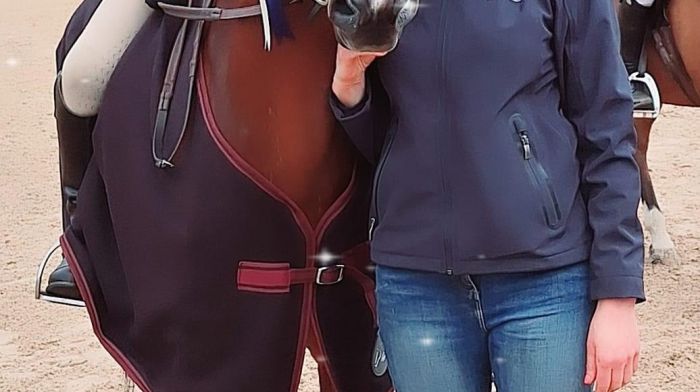 Local rider Grace Wycherley, with her proud mum Jenifer, qualified for the RDS show at an event in Cavan on Caheragh Lad.