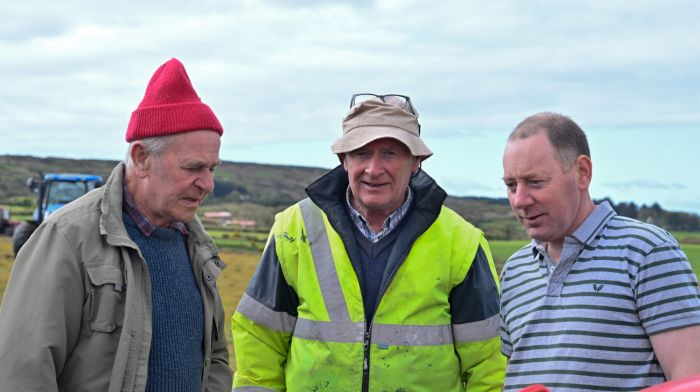 Richard, Pat and Fergus Courtney at the DJ Courtney memorial event. Left: Miriam Troy and Deirdre O’Brien and her dog, Lucky, enjoying the sunshine and entertainment at the Fish Basket Long Strand tractor and truck run in aid of Critical and West Cork Underwater Search and Rescue. (Photos:  Nick Haigh & Gearoid Holland)