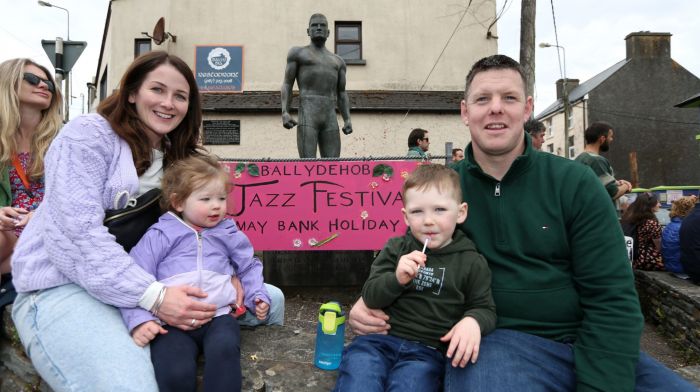 Maria and Brian Barron and children Conor and Shauna from Ballydehob enjoying the annual jazz festival. Photo by carlos Benlayo