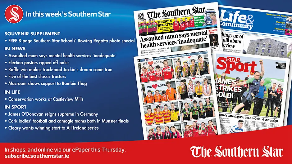 IN THIS WEEK'S SOUTHERN STAR: 8-page Schools' Rowing Regatta photo special; Assaulted mum says mental health services 'inadequate'; James O'Donovan reigns supreme in Germany – and more! Image