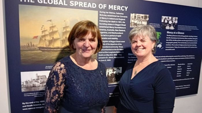 Two Sisters of Mercy from Cork, Sr Patricia O' Donovan from Drimoleague and Sr Margaret Daly from The Lough, Cork City attended the launch of the exhibition.