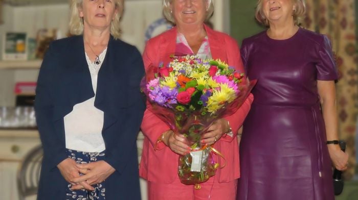 Colette Twomey (centre) MD of Clonakilty Blackpudding Company officially launched the Clonakilty Women’s Shed last week, with Maureen Griffin, vice chairperson (left) and Rose Marie Dempsey, chairperson (right).