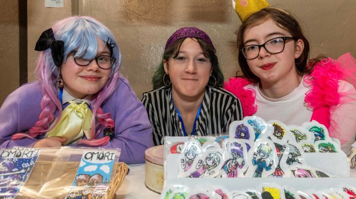 Dressed up at Bantry Gamecon for the event were Tallulah Little, Bantry; Elva Marshall, Bantry and Isla Martin, Kilcoe. (Photo: Andy Gibson)