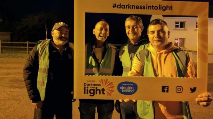 Kenneth Kingston, Mike Coakley, George Jennings and Trevor O'Regan at Drinagh's DIL walk.