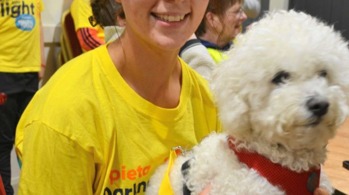 Leanne Beechinor and Chase at the Skibbereen Darkness Into Light walk for Pieta. (Photo: Anne Minihane)