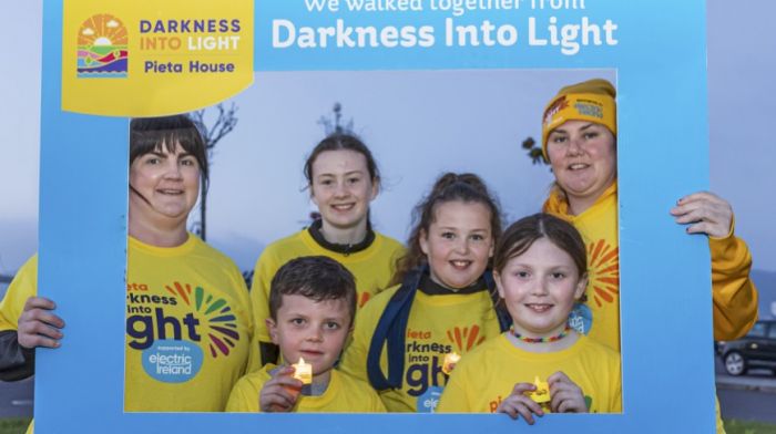 The Lehane family celebrating ten years of Darkness Into Light in Castletownbere (from left): Tina, Kayleigh, Carmel,  Rígan,  Kian and Cara.  (Photo: Anne Marie Cronin)