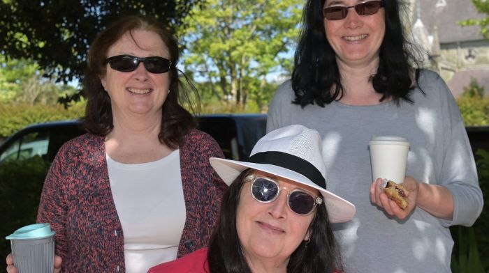 Enjoying the sunshine in Kennedy Park, Clonakilty were (from left): Mary Harington (South Ring), Louise Hackett (Clonakilty) and Susan Walsh, a native of Clonakilty now living in Ballyshannon, County Donegal.  (Photo: Martin Walsh)