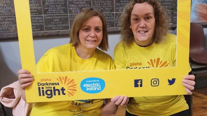 Sharon Lordan and Ann O’Donovan took part in the Darkness into Light walk in Dunmanway which was held in aid of Pieta House.