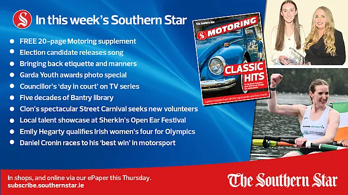 IN THIS WEEK'S SOUTHERN STAR: FREE 20-page Motoring supplement; Election candidate releases song; Clon's spectacular Street Carnival seeks new volunteers In shops and online via our ePaper from Thursday, May 23rd Image