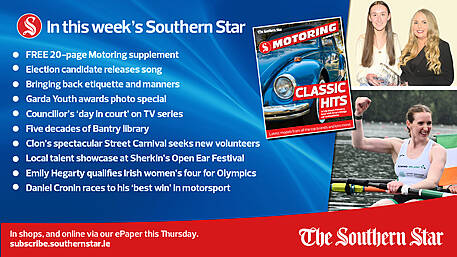 IN THIS WEEK'S SOUTHERN STAR: FREE 20-page Motoring supplement; Election candidate releases song; Clon's spectacular Street Carnival seeks new volunteers In shops and online via our ePaper from Thursday, May 23rd Image