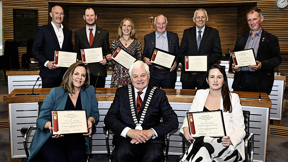 Departing councillors are praised for their contributions to public service Image