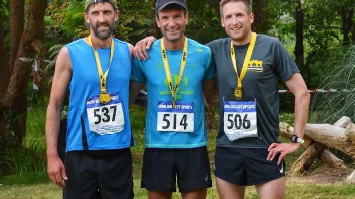 The winners of the event were (from left): Enda Fitzmaurice (third), Nick Hogan (winner) and John Cronin (second).