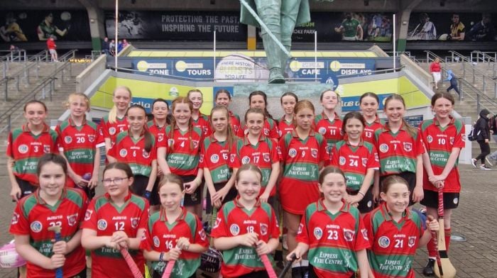 Young camogie stars of Tracton and Ballygarvan, U11 and U12, travelled to Dublin as part of the Allianz Ireland Cuman to Croke Pairc programme.