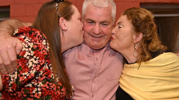 Finbarr Harrington celebrates his election with his wife and mother.  (Photo: Martin Walsh)