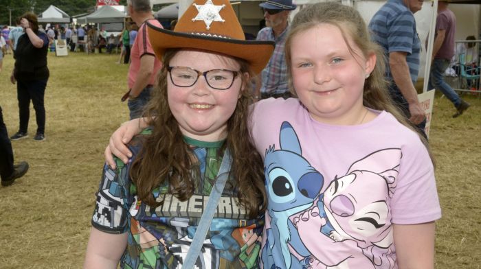 Emily and Kasie Ryan from Bandon enjoying a day out at the steam and vintage rally in Innishannon.  (Photo: Denis Boyle)