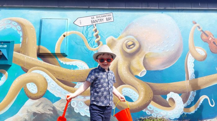 Daithi Keohane (2), from Bantry, age 2, loves visiting Alchemy Sign Art's Octopus mural in Bantry. Photo by Bernie O'Sullivan.

 

Daithi would be delighted to see himself in the Southern Star paper!

 

Thanks in advance.

 

Bernie O Sullivan