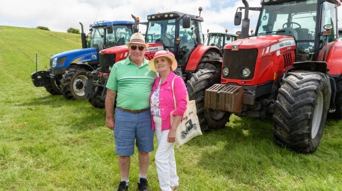 John and Liz Quinn (Ballinspittle) enjoying the sunshine at the Lyre tractor, car, truck and motorcycle run which was in aid of Cancer Connect – West Cork and Knockskeagh National School astro turf fundraiser. 
Picture: David Patterson, Tractor Run – Cork