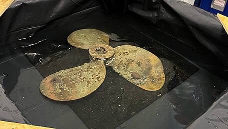 WWI sub propeller set for restoration Image