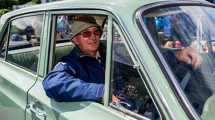 Martin O'Mahony from Bantry out and about for a drive around the farmers market last Friday in his 1963 MK I Ford Cortina. (Photo: Andy Gibson)