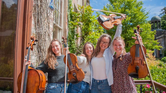 The Nightingale Quartet (from left) Louisa Schwab, Josefine Dalsgaard, Marie Louise Broholt Jensen and Gunvor Sihm who are playing at the West Cork Chamber Music Festival which will run until July 7th. (Photo: Karlis Dzjamko)