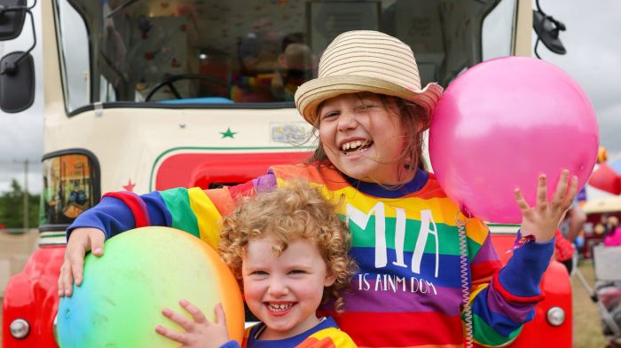 Aine and Mia Brennan, aged 3 and 8, were amongst the 20,000 festival-goers who attended last weekend’s Kaleidoscope at Wicklow’s Russborough House.  The three day family-friendly festival featured live music performances from Bandon's own Lyra, The Kooks, The Waterboys, viral sensations The Kabin and Lisdoonvarna Crew. (Photo: Marc O'Sullivan)