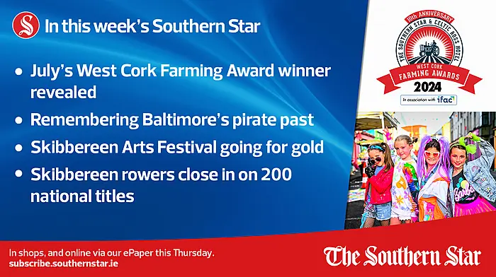 IN THIS WEEK'S SOUTHERN STAR: Remembering Baltimore's pirate past; Skibbereen Arts Festival is going for gold; Skibbereen rowers close in on 200 national titles; In shops and online via our ePaper from Thursday, July 18th Image