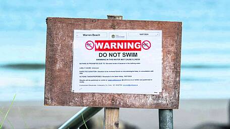 Swim ban at Warren over ‘raw sewage’ Image