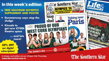 THIS WEEK'S SOUTHERN STAR: Olympic Games souvenir supplement & poster; Dunmanway says stop the sludge; West Cork homecoming for Aoife O'Donovan Image