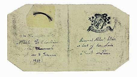 Michael Collins’ hair set to fetch €7,000 at auction Image
