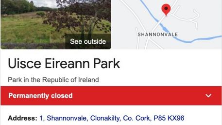 Shannonvale residents rename stricken public amenity ‘Uisce Éireann Park’ Image