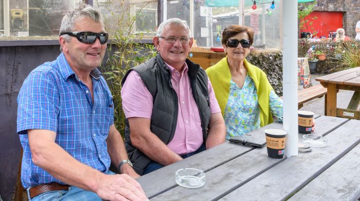 Pat Kingston (Drinagh) Gerry Murphy (Dunmanway) and Kathleen O'Farrell (Dunmanway) enjoying their day at the Tots tractor, car and truck run which was in aid of MS Ireland (Multiple Sclerosis) West Cork Branch. (Photo: David Patterson)