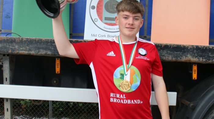 Ross O'Brien won the boy’s U14 All-Ireland bowling title from Jack O'Reilly in Castletownkenneigh.