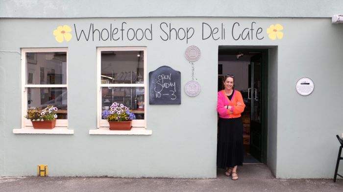 Naomi O'Brien of Ballydehob who acquired the renowned Hudson's café and food store in Ballydehob on her first day in business last Monday. (Photo: Carlos Benlayo)