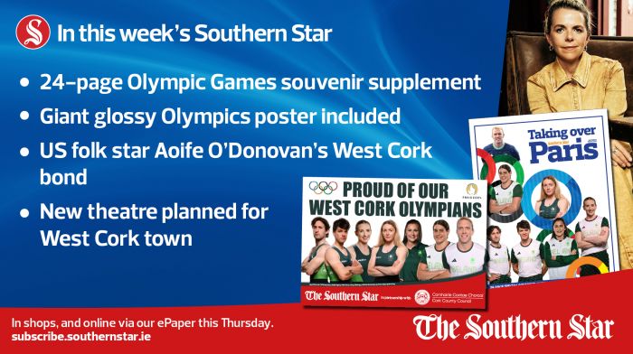 IN THIS WEEK'S SOUTHERN STAR: 24-page Olympic Games souvenir supplement; US folk star Aoife O'Donovan's West Cork bond; In shops and online via our ePaper from Thursday, July 25th Image