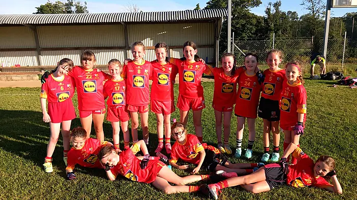 The Tadhg MacCarthaigh U10 girls played some great football recently against Clann na Gael. Back (from left) Anna Kingston, Olivia Gajowniczek, Àine Lynch, Aoife Barrett, Ciara Harrington, Katie Needham, Hannah Reen, Eve Murray, Afric Herlihy and Siùn McCarthy. Front (from left) Katie O’Sullivan, Moira Barry, Cadhla O’Regan and Vivienne McCarthy.