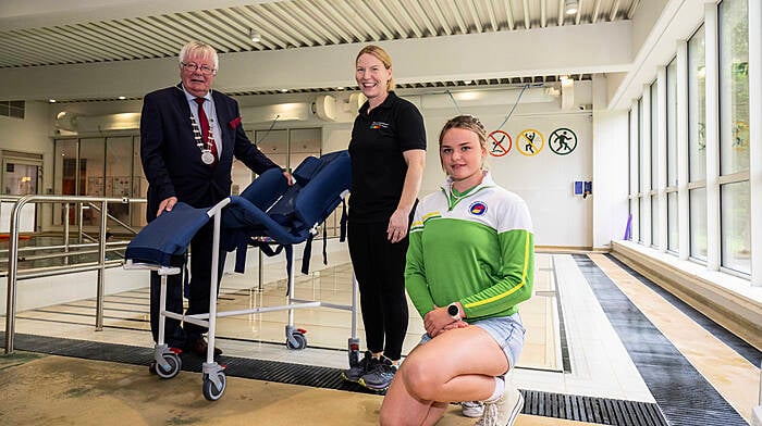 New accessible chair for Dunmanway therapy pool Image