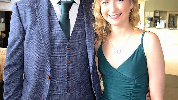 Davin Limrick from Union Hall and Elaine O'Donovan from Castlehaven at the Skibbereen Community Debs Ball. (Photo: Anne Minihane)