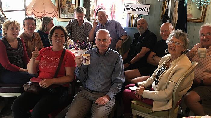 Some of the participants at last Saturdays pop-up Gaeltacht at Café on the Lane. Events are held on the first Saturday of each month from 11am to 12noon and everyone is welcome to participate.